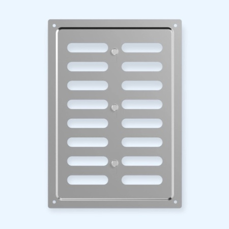 1724MER Chrome ERA Решетка вентиляционная MER регулируемая 170х240 окраш.сталь Chrome